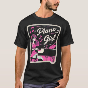 Muziekinstrument Muzikant Retro Toetsenbord Piano T-shirt
