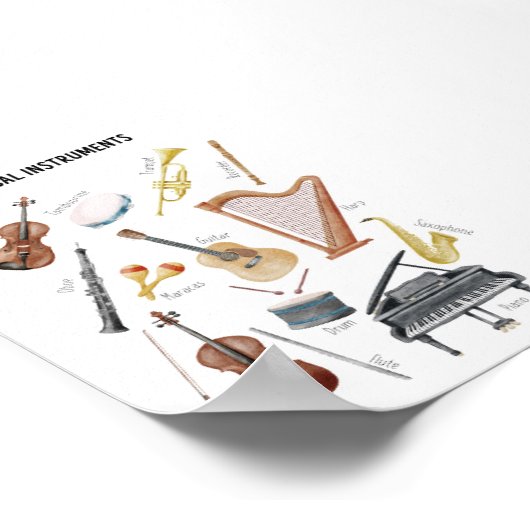Muziekinstrument poster (Hoek)