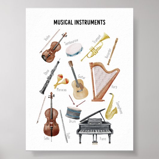 Muziekinstrument poster (Voorkant)