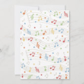 Muziekinstrument Sing Dance Play Verjaardagsfeest Kaart (Achterkant)