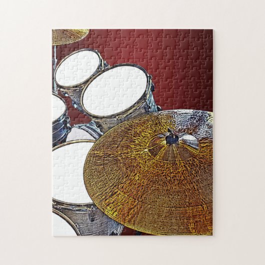 Muziekinstrument Snare Drum Kit Percussion Drummer Legpuzzel (Verticaal)