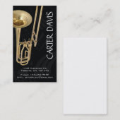 Muziekinstrument - Trombone Visitekaartje (Voorkant / Achterkant)