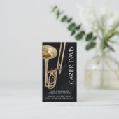 Muziekinstrument - Trombone Visitekaartje (Staand voorkant)
