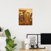 Muziekinstrument Tuba Poster (Thuiskantoor)