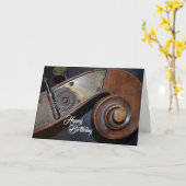 Muziekinstrument Verjaardag Kaart (Gele Bloem)