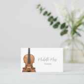 Muziekinstrument Violinist Elegant Visitekaartje (Staand voorkant)