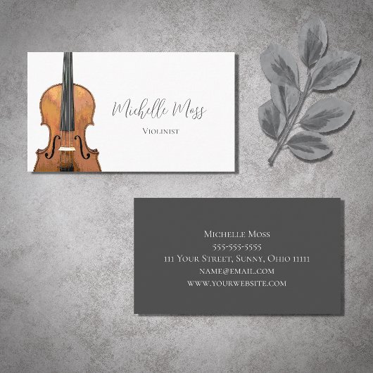 Muziekinstrument Violinist Elegant Visitekaartje
