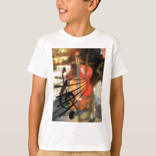 Muziekinstrument Viool Destiny Digitaal T-shirt (Voorkant)
