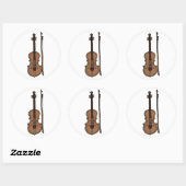 Muziekinstrument Viool Doodle Stickers (Vel)