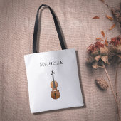 Muziekinstrument Viool Eenvoudig Klassiek Tote Bag