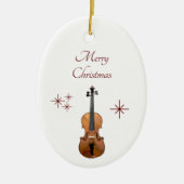 Muziekinstrument Viool Kerstmis Keramisch Ornament (Voorkant)