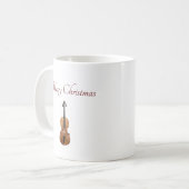 Muziekinstrument Viool Kerstmis Koffiemok (Voorkant links)