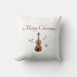 Muziekinstrument Viool Kerstmis Sneeuwvlokken Kussen