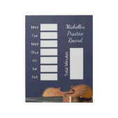 Muziekinstrument vioolles oefenrecord notitieblok (Linkerzijde)