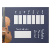 Muziekinstrument vioolles oefenrecord notitieblok (Voorkant)