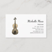 Muziekinstrument Viooluitvoerder Muziekleraar Visitekaartje (Voorkant)
