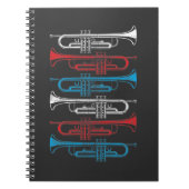 Muziekinstrument voor de Amerikaanse vlag Notitieboek (Voorkant)