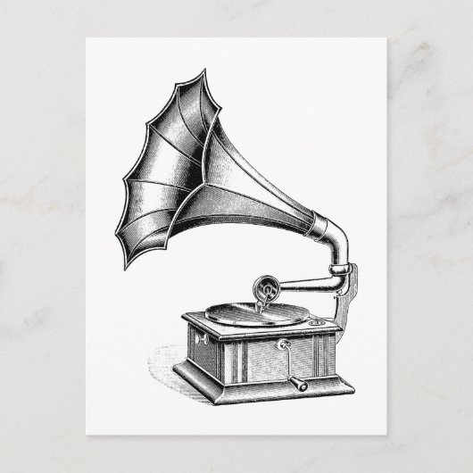 Muziekinstrument voor  fonografie-recorders briefkaart (Voorkant)