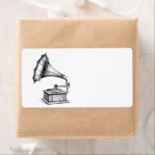 Muziekinstrument voor  fonografie-recorders etiket (Insitu)