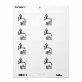 Muziekinstrument voor  fonografie-recorders etiket (Full Sheet)