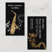 Muziekinstrument voor muziekopnames visitekaartje (Voorkant / Achterkant)