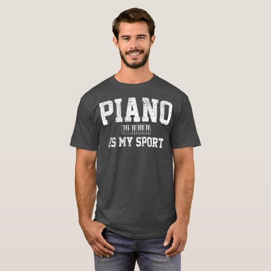Muziekinstrument voor piano-muziek t-shirt (Voorkant volledig)