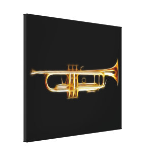Muziekinstrument voor Trumpet Brass Horn Wind Canvas Afdruk