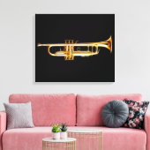 Muziekinstrument voor Trumpet Brass Horn Wind Canvas Afdruk (Insitu (Woonkamer))