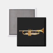 Muziekinstrument voor Trumpet Brass Horn Wind Magneet (Voorkant / Achterkant)