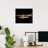 Muziekinstrument voor Trumpet Brass Horn Wind Poster (Thuiskantoor)
