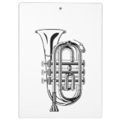 Muziekinstrument voor zwart-wit en witteschets klembord (Achterkant)