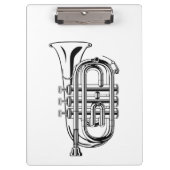 Muziekinstrument voor zwart-wit en witteschets klembord (Voorkant)