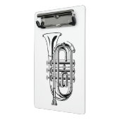 Muziekinstrument voor zwart-wit en witteschets mini klembord (Angled2)