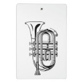 Muziekinstrument voor zwart-wit en witteschets mini klembord (Achterkant)