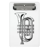 Muziekinstrument voor zwart-wit en witteschets mini klembord (Voorkant)