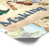 Muziekinstrumenten Alphabet International Poster (Hoek)