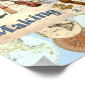 Muziekinstrumenten Alphabet International Poster (Hoek)