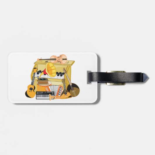 Muziekinstrumenten Bagagelabel (Achterkant horizontaal)