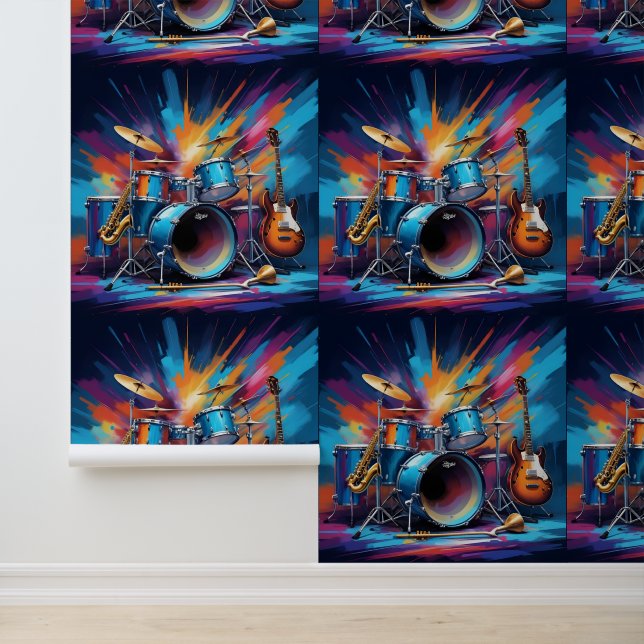 Muziekinstrumenten Behang (Applicatie)
