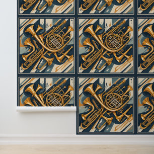 Muziekinstrumenten Behang