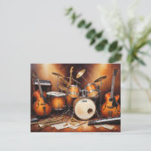 Muziekinstrumenten Briefkaart (Staand voorkant)