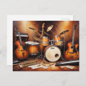 Muziekinstrumenten Briefkaart (Voorkant / Achterkant)
