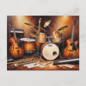 Muziekinstrumenten Briefkaart (Voorkant)