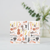 Muziekinstrumenten Briefkaart (Staand voorkant)