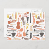 Muziekinstrumenten Briefkaart (Voorkant / Achterkant)