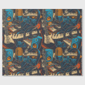 Muziekinstrumenten Cadeaupapier (Vlak)