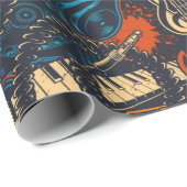 Muziekinstrumenten Cadeaupapier (Rol Hoek)