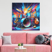 Muziekinstrumenten Canvas Afdruk (Insitu (Woonkamer))