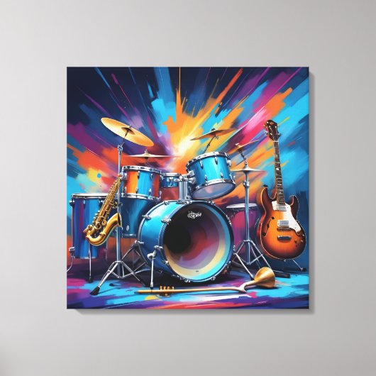 Muziekinstrumenten Canvas Afdruk (Voorkant)