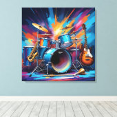 Muziekinstrumenten Canvas Afdruk (Insitu (Houten vloer))